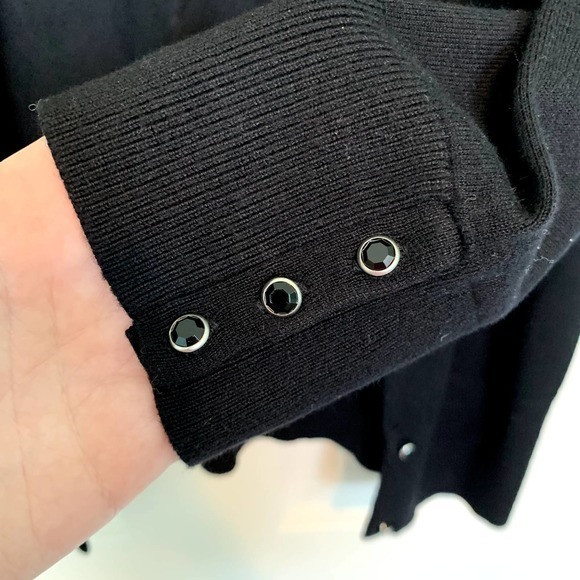 Express Design Studio‎ Women's Size Small Black Cardigan Sweater - Picture 3 of 5